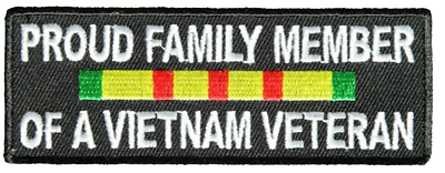 #ad PROUD FAMILY MEMBER OF A VIETNAM VETERAN PATCH SERVICE RIBBON NAM SE ASIA WAR $8.98