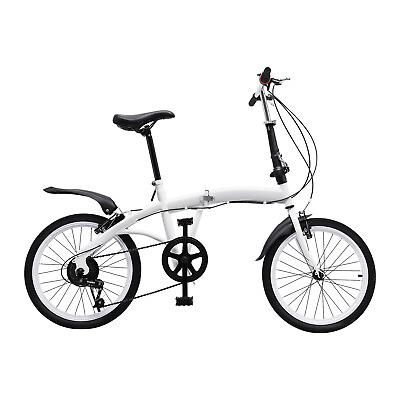 #ad Folding Bikes for Adult Folding Bike for Adults 20quot; 6speed whitebicycle bike $174.92