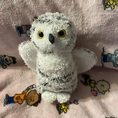 #ad Douglas White Gray Stripe Owl Yellow Eyes 7” Plush Stuffed Animal Realistic $5.10