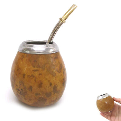 #ad Argentina Mate Gourd Yerba Tea With Straw Bombilla Cup Gourd Yerba Kit Infusion $9.42