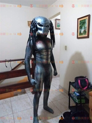 #ad Aliens.vs.Predator Cosplay Adult kids Jumpsuit Predator Cosplay Costume Bodysuit $28.13