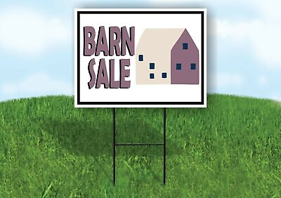 #ad BARN SALE BROWN BARN Yard Sign with Stand LAWN SIGN $19.99
