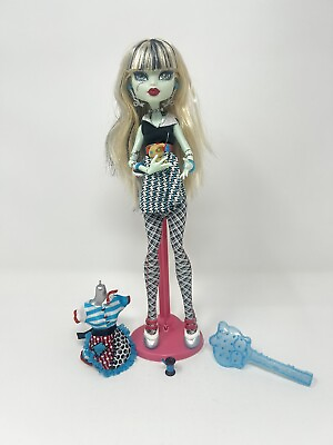 #ad Monster High Home Ick Classroom Frankie Stein Doll Mattel*Near Complete* $79.49