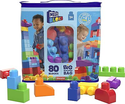 #ad Mega Bloks First Builders Big Building Bag Preschool Construction Toy 80 Piece $45.32