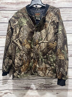 #ad MINT Men’s Size M Stearns Camo Button Down Jacket Spring Hunting Turkey Deer $39.99