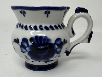 #ad Vintage GZHEL BLUE amp; WHITE PORCELAIN Tea Cup Russian Russia $20.00