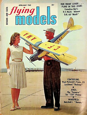 #ad Flying Models Magazine April May 1962 D.H. 60 quot;Mothquot; Jetex Furnace m3215 $11.04
