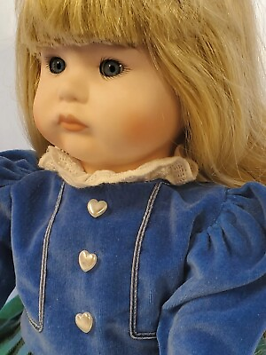 #ad Vintage 17quot; Ashley Belle Victorian school girl music Doll Porcelain chubby cheek $35.00