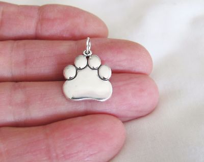 #ad Sterling Silver 17mm Paw charm $20.74