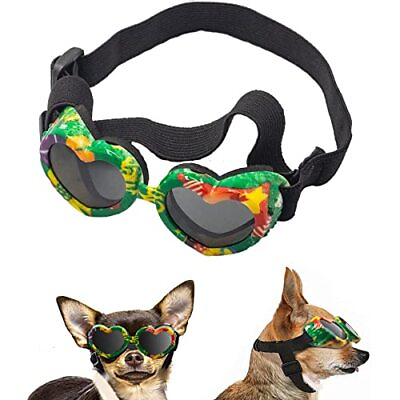 #ad Dog Goggles Christmas Small Dog Sunglasses UV Protection Goggles with Adjustab $16.52