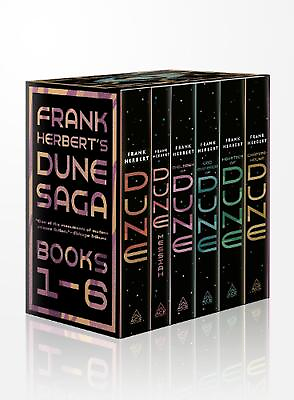 #ad Frank Herbert#x27;s Dune Saga 6 Book Boxed Set: Dune Dune Messiah Children of Dune $78.31