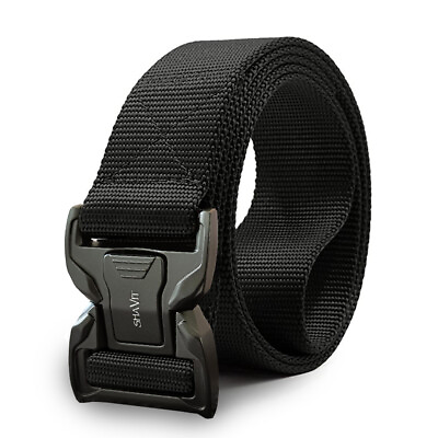 #ad Men#x27;s Military Tactical Belts Army Quick Release Buckle Waistband Web Strap Belt $12.99