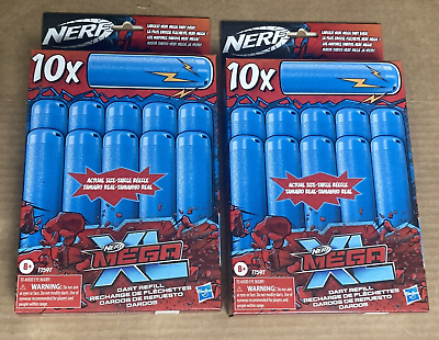 #ad 20 Nerf Blue Mega XL Dart Refills for All Mega XL Blasters Darts Whistle $19.56