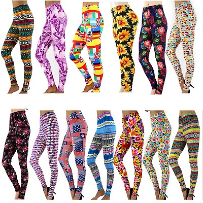 #ad New Fashion Womens Colorful Pattern Print Leggings Ti Pants 13 Styles $9.99