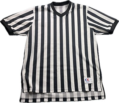#ad Cliff Keen Athletic Referee Jersey Men#x27;s Large Basketball Soccer V Neck T Shirt $9.88