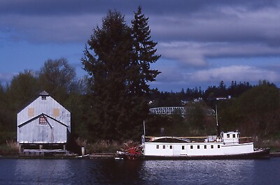 #ad 35 MM Color Slides Pro Photo Nautical Small White Ferryboat Lake 2001 #14 $4.55