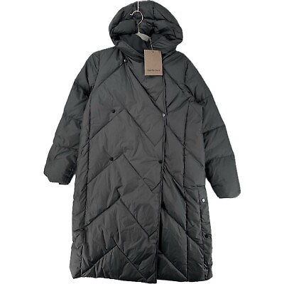 #ad Gentle Herd Jacket Womens XL Black Quilted Down Puffer Wrap Snap Button NEW $200 $60.00