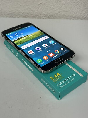 #ad *Screen Burn ✨ Samsung Galaxy S5 ✨ SM G900V 16GB Verizon 4G LTE ✅ Tested $17.99