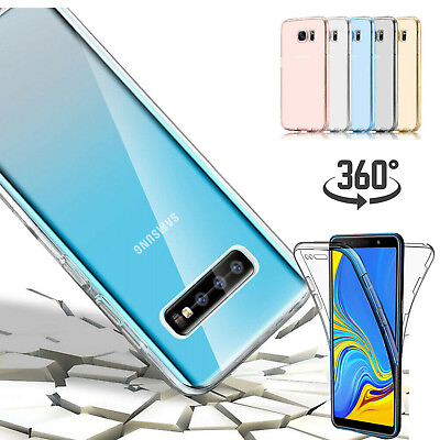 #ad For Samsung Note 20 S24 S23 S21 S8 A13 A53 360 Full Body Clear Rubber Case Cover $8.83