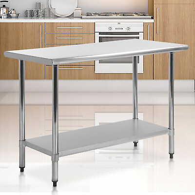 #ad Kitchen Work Table Stainless Steel Adjustable Food Prep Table 24quot; 36quot; 48quot; 60quot; $109.94