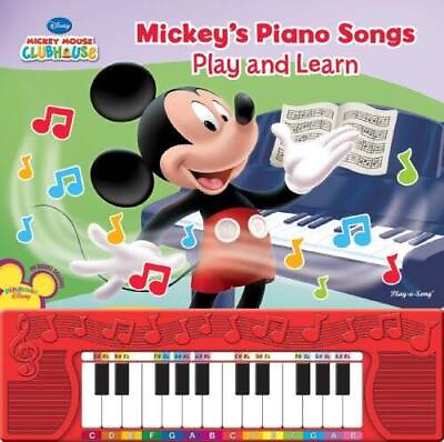 #ad Mickey#x27;s Play and Learn Piano Songs Hardcover ACCEPTABLE $7.05