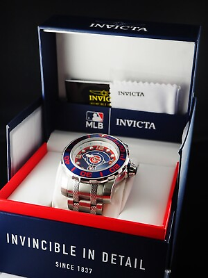 #ad New Invicta MLB Chicago Cubs Men#x27;s LARGE 58mm Automatic Stainless Watch 42792 $79.99