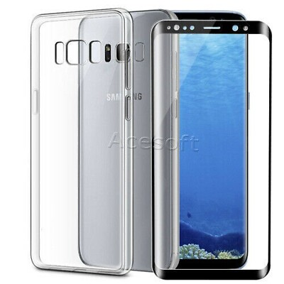#ad New Tempered Glass Screen Protector TPU Case for Samsung Galaxy S8 Plus SM G955U $29.77