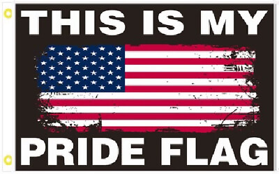#ad 3X5 THIS IS MY PRIDE FLAG USA INFIDEL MILITARY FLAG BANNER 100D W GROMMETS $12.88