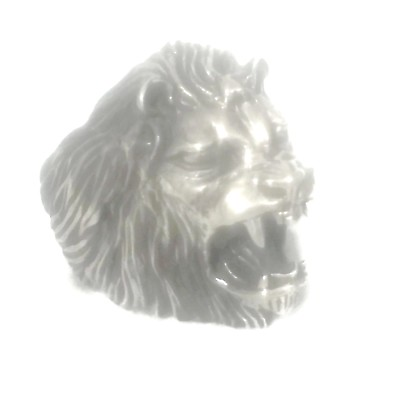 #ad Lion Vintage Ring Sterling Silver Big Cat Band Size 8.25 Leo Lioness Griffin $68.00