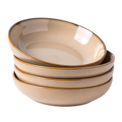 #ad 8.5#x27;#x27; Large Pasta Bowls 36oz Ceramic Pasta Serving Bowls Set of 4 for Kitche... $52.47