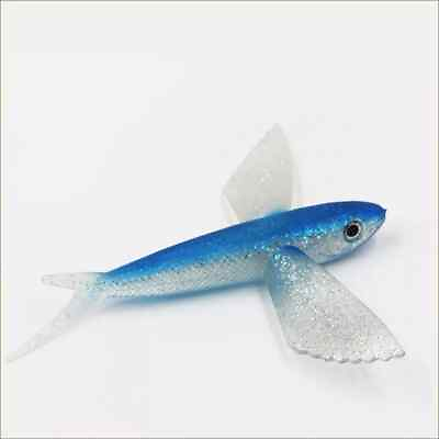 #ad 8quot; Flying Fish Yummy Flyer Blue Silver Dorado Mahi Tuna Marlin ONO Lure $4.99