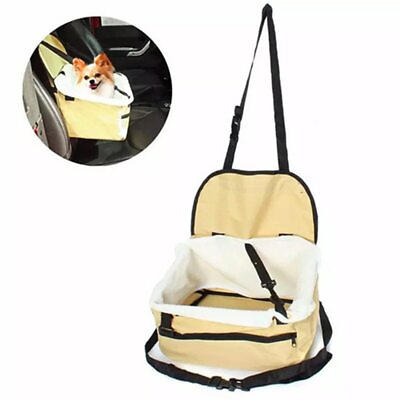 #ad Pet Dog Car booster seat Travel Folding Puppy Portable Carrier With Safety Leash $13.86
