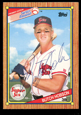 #ad Butch Hobson #49 signed autograph auto 1989 Topps Senior League Baseball Card $12.50