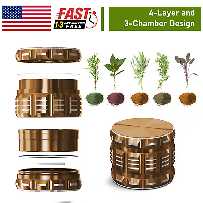 #ad 2#x27;#x27; 4 Layer Tobacco Crusher Herb Herbal Spice Grinder Smoking Cooking Gift $13.99