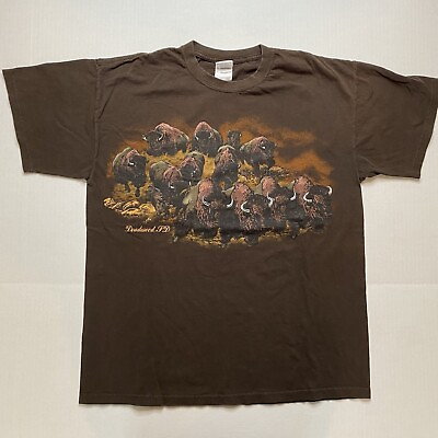 #ad Deadwood South Dakota Buffalo Herd Graphic Tshirt Sz Large $19.00