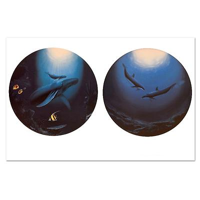 #ad Innocent Age Dolphin Serenity SIGNED Limited Edition Lithograph 38” x 25” WYLAND $211.98