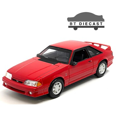#ad MAISTO 1993 FORD MUSTANG SVT COBRA 1 24 DIECAST MODEL CAR RED 32906 RD $15.90