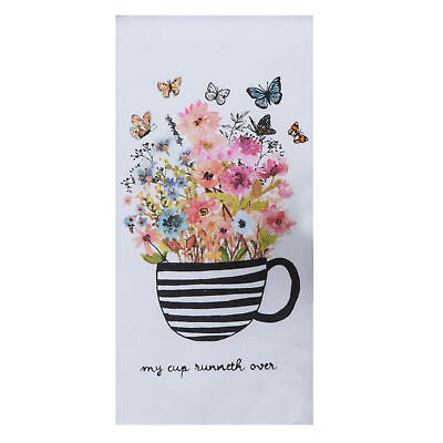 #ad Wrapped in Grace My Cup Runneth Over Dual Purpose Kitchen Terry Towel $11.88