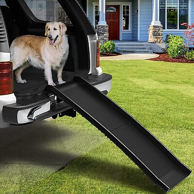#ad Foldable Dog Pet Ramp for Car Truck SUV Backseat Stair Steps Auto Travel LaddYT $59.75