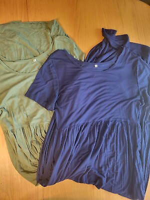 #ad Maxi Dress Long Size XXL Lot Of 2 Dresses Navy And Olive Green $15.29