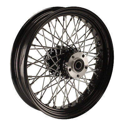 #ad Black 60 Spoke Billet 18quot; x 3.5quot; Rear Wheel for Harley amp; Custom Models $216.59