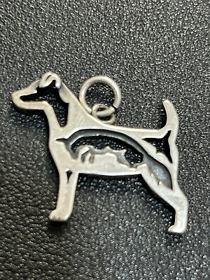 #ad Dazzling Paws Jewelry Dog Charm 925 Signed $14.99