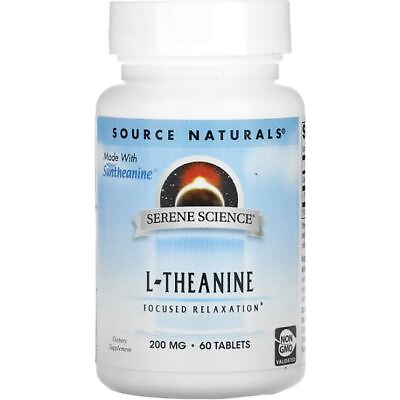 #ad Source Naturals Serene Science L Theanine 200 mg 60 Tabs $23.98