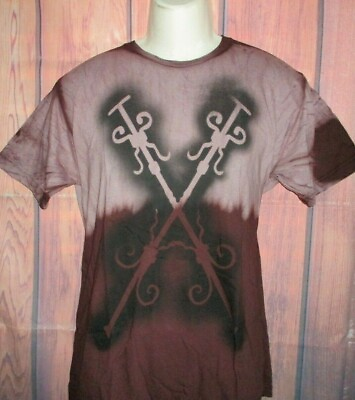 #ad MENS ROGUE STATE DISTRESSED BROWN T SHIRT SIZE M $19.90