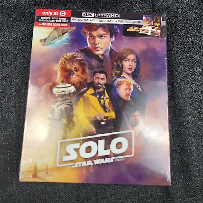#ad Solo: A Star Wars Story 4K UHDBlu RayDigitalBooklet Factory Sealed $39.99