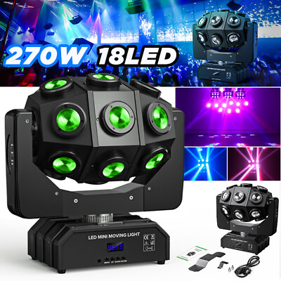 #ad Rotating Moving Head Stage Lighting DJ Party Light 270W RGBW LED DMX Beam Lights $144.49