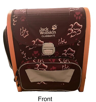 #ad Jack Wolfskin Classmate Safety Children’s Backpack Orange Hard Backing $5.99