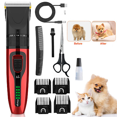 #ad Professional Groomer Pet Grooming Kit Dog Cat Trimmer Hair Clippers Shaver Quiet $24.25