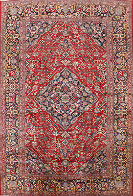 #ad Vintage Wool Kashaan Traditional Hand knotted Red Living Room Area Rug 10x14 $1332.00