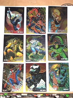 #ad 1995 Fleer ULTRA Spider Man INSERT GOLDEN WEB 9 Card Set VENOM CARNAGE $69.99